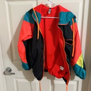 Title: I Love NoName Colorblock Windbreaker Jacket Medium Retro 90s Style